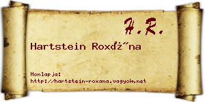 Hartstein Roxána névjegykártya