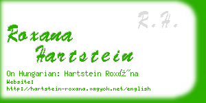 roxana hartstein business card